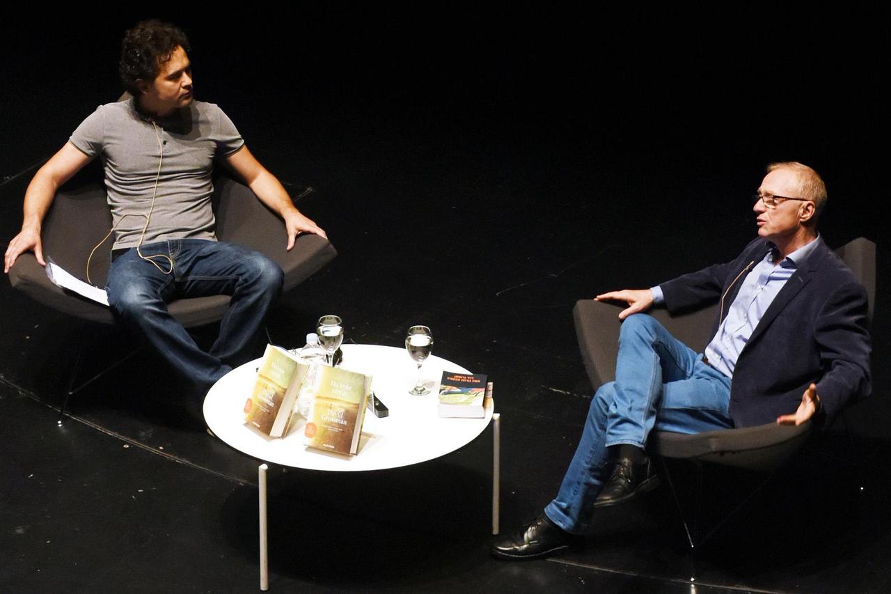 21.06.2016., Zagreb - Izraelski pisac i mirovni aktivist David Grossman odrzao je dvije tribine u dvorani Gorgona Muzeja suvremene umjetnosti. Photo: Davor Visnjic/PIXSELL