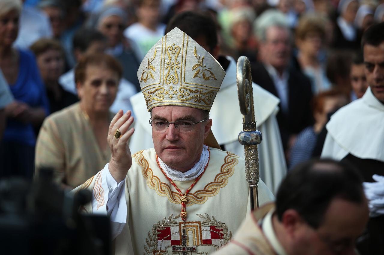 15.08.2014., Zagreb - Kardinal Josip Bozanic predvodio je misno slavlje povodom blagdana Velike Gospe na marijanskom svetistu Majke Bozje Remetske u Remetama. Photo: Jurica Galoic/PIXSELL