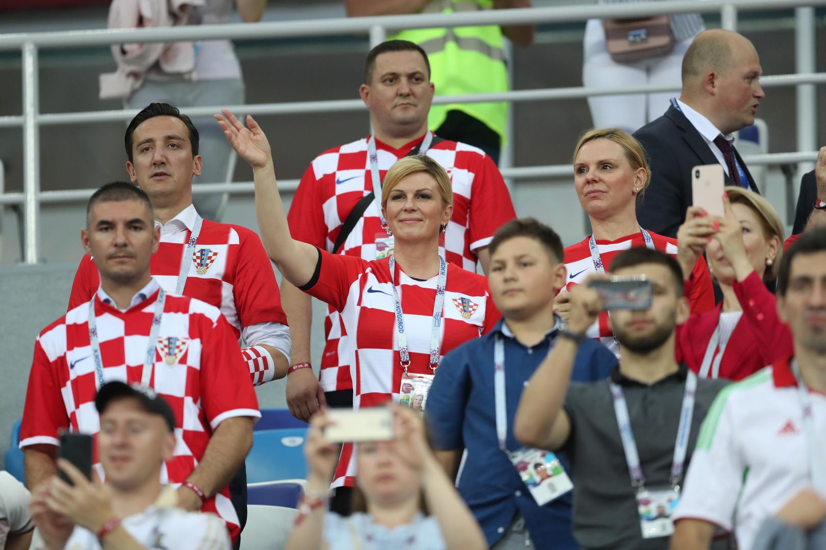 Na susret je došla i hrvatska predsjednica Kolinda Grabar-Kitarović te dala podršku vatrenima