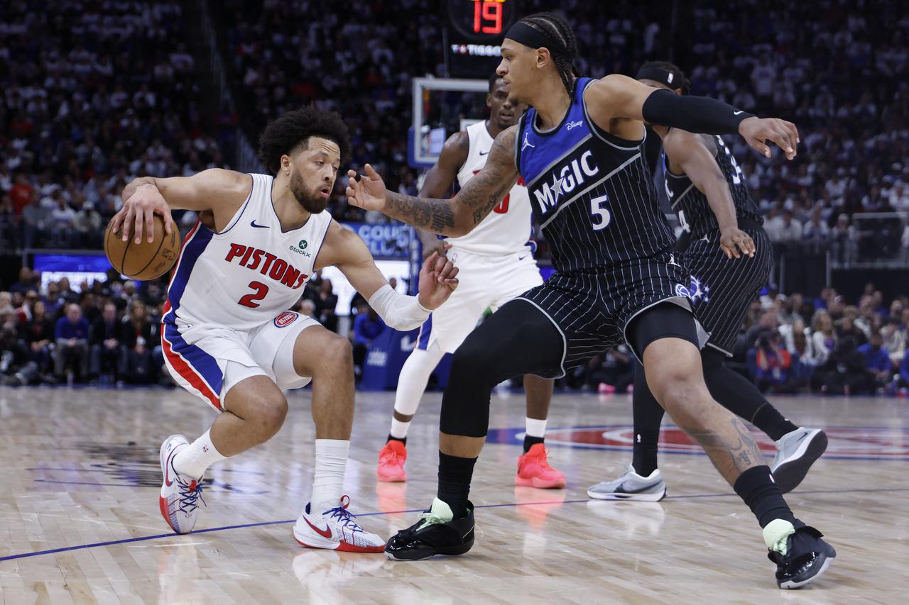 NBA: Playoffs-Orlando Magic at Detroit Pistons
