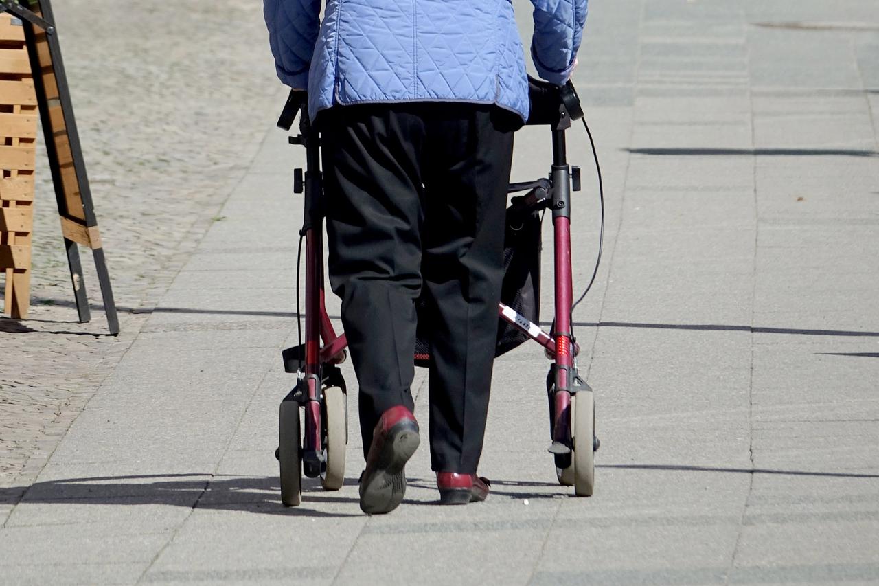 Woman with walker