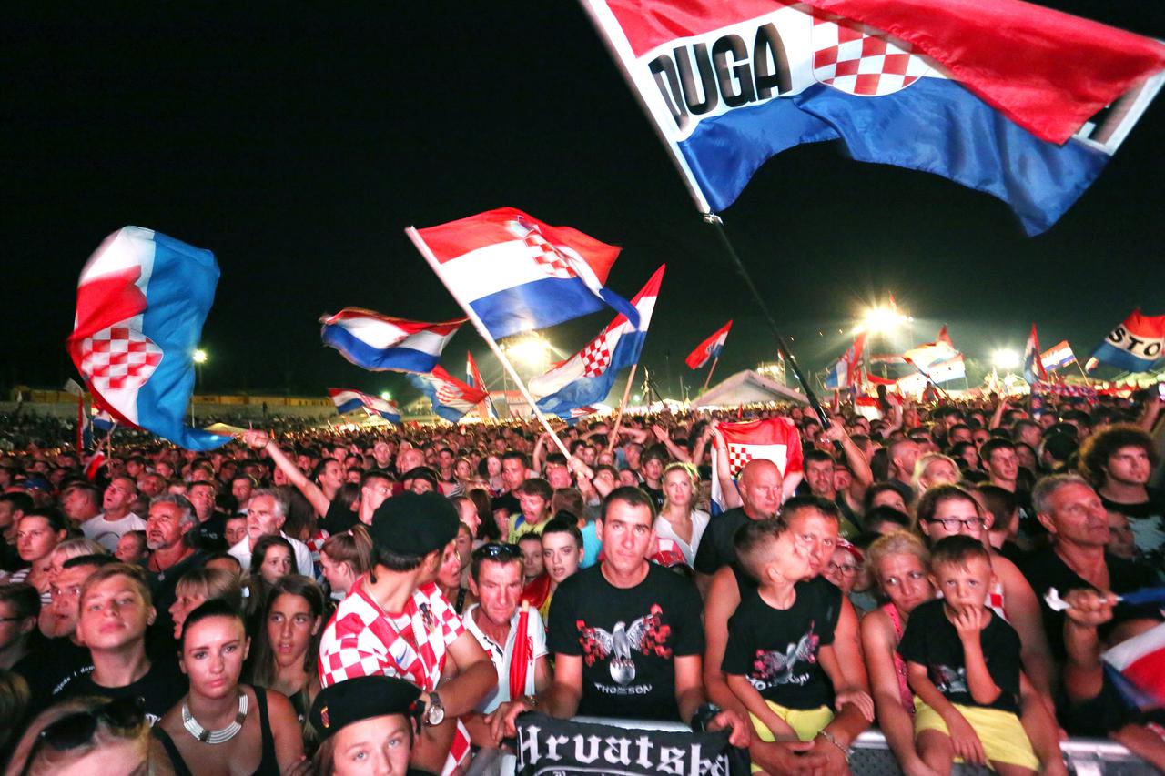 05.08.2015., Knin - Koncert Marka Perkovica Thompsona povodom svecanog obiljezavanja Dana pobjede i domovinske zahvalnosti, Dana hrvatskih branitelja te 20. obljetnice vojno-redarstvene akcije Oluja. 