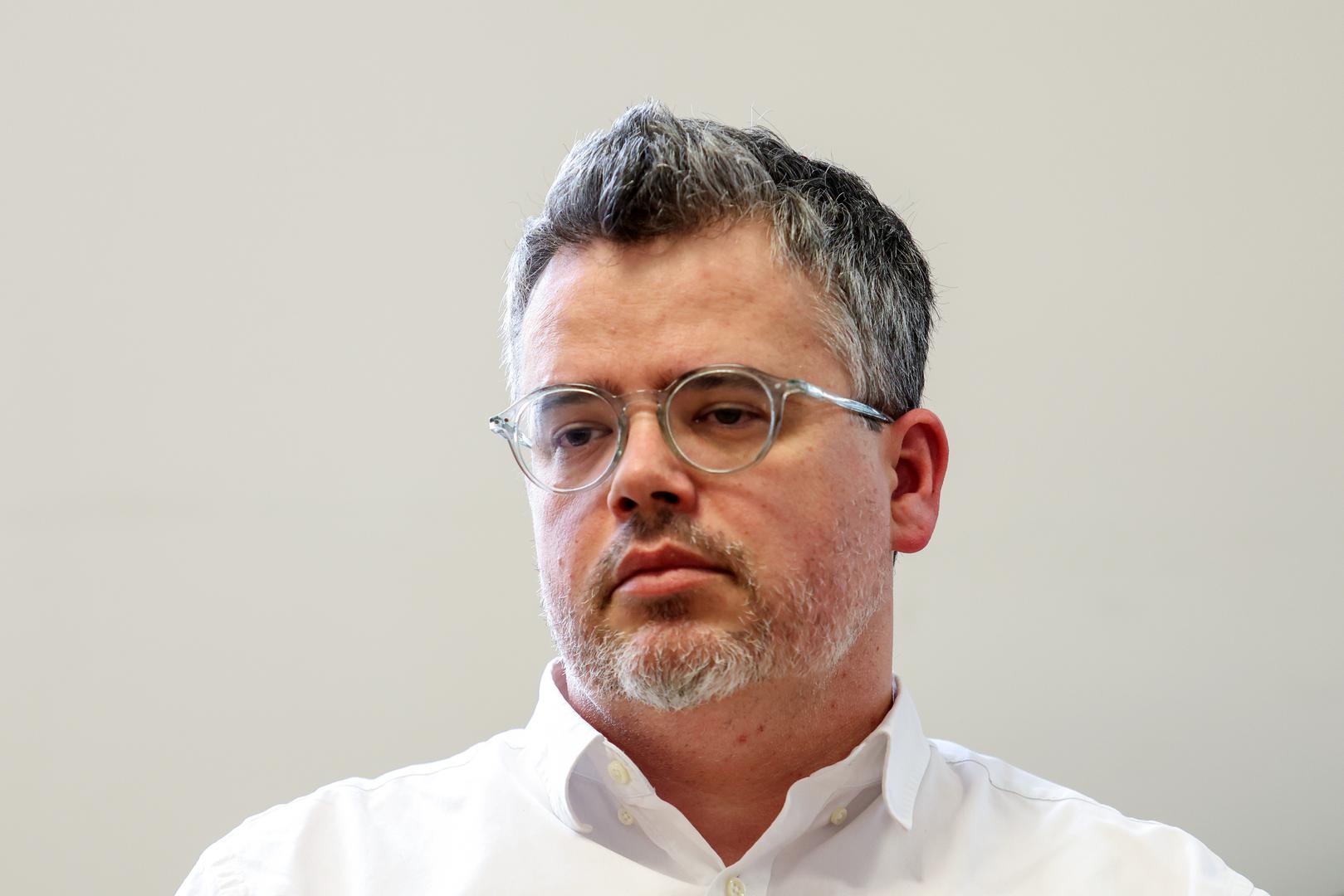 12.03.2026., Zupanijski sud, Osijek - Izricanje presude bivsem vukovarsko-srijemskom zupanu Damiru Dekanicu za laziranje i zataskavanje okolnosti prometne nesrece iz 2022. koju je pijan skrivio sluzbenim vozilom zupanije. Photo: Zeljko Lukunic/PIXSELL