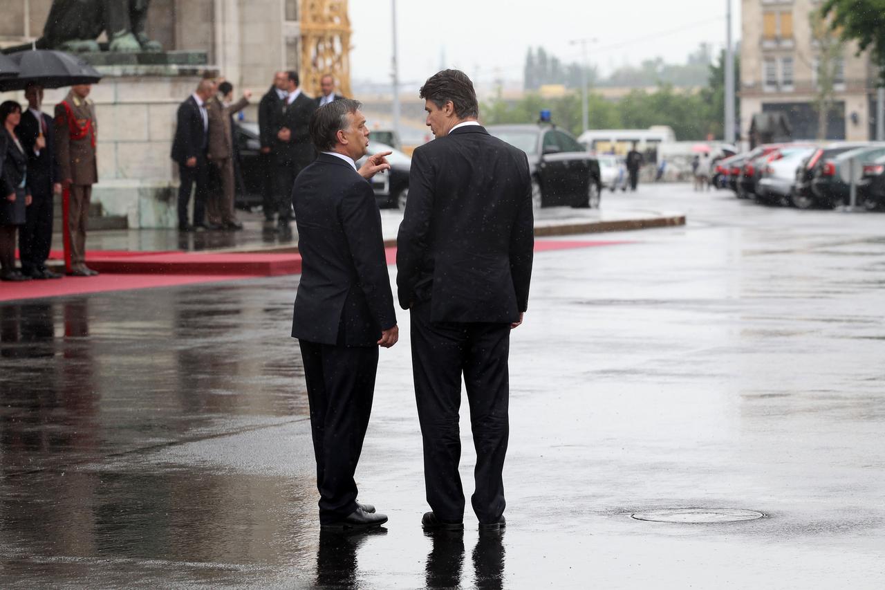 07.05.2012. Budimpesta - Predsjednik Vlade RH Zoran Milanovic susreo se sa madjarskim premijerom Viktorom Orbanom u madjarskom parlamentu.  Photo: Boris Scitar/VLM/PIXSELL