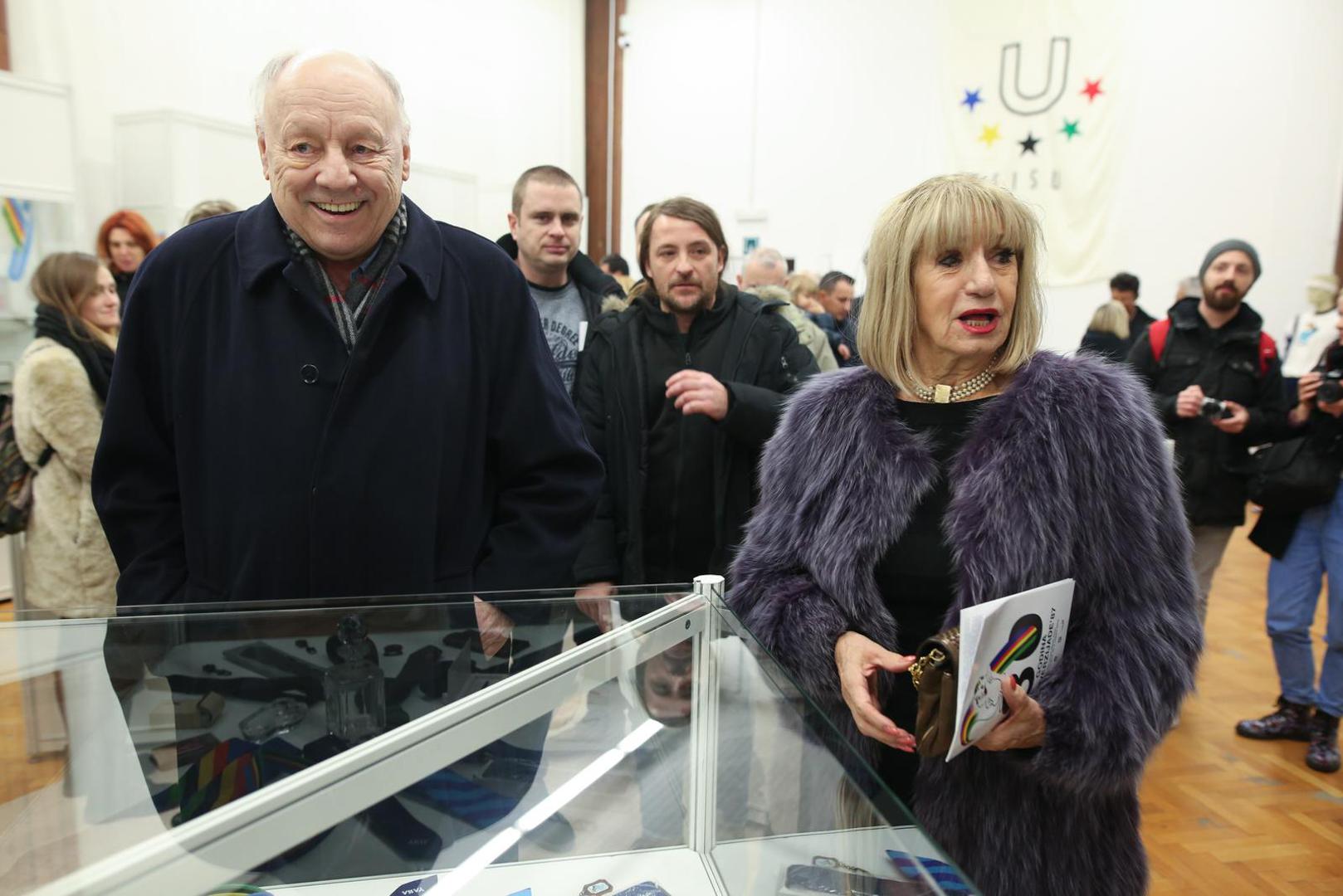 07.12.2017., Zagreb - Otvorenje izlozbe "30. godina Univerzijade" koja se odrzava u Tehnicklom muzeju. Mirko Novosel, Biserka Petrovic.                      rPhoto: Igor Soban/PIXSELL 
