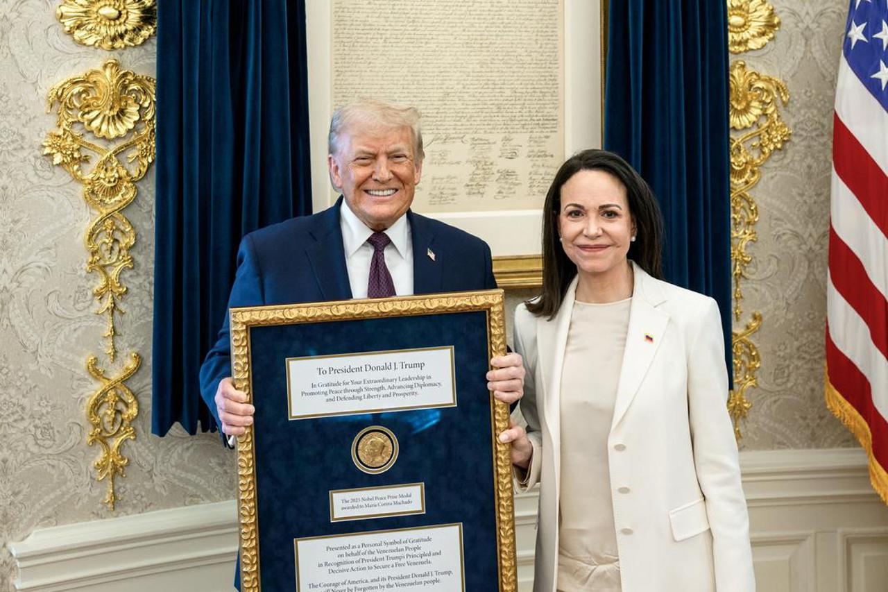 U.S. President Trump meets with Venezuelan opposition leader Maria Corina Machado, in Washington