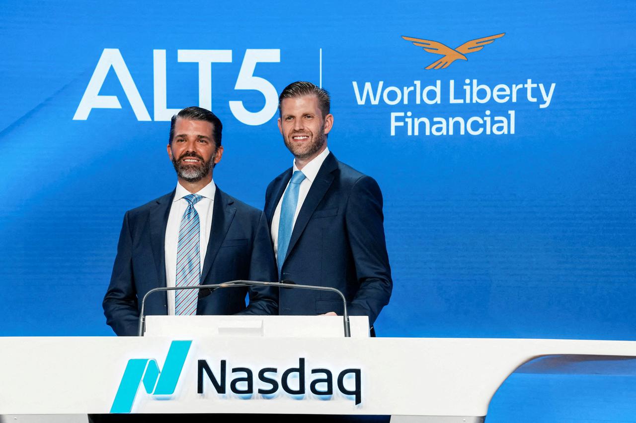 FILE PHOTO: World Liberty Financial and ALT5 Sigma at the Nasdaq Market, in New York
