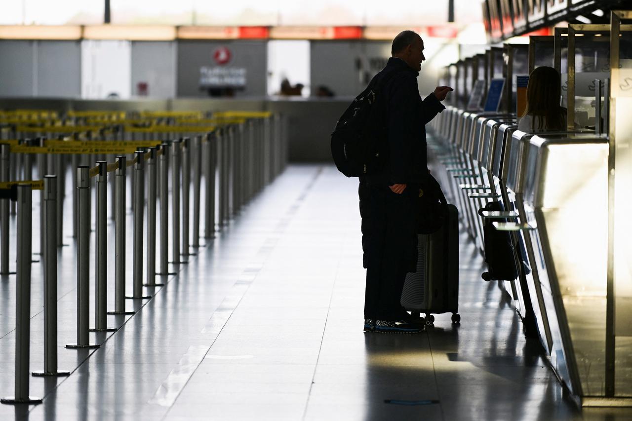 All-day strike of aviation security staff called by German union Verdi at Cologne Bonn Airport