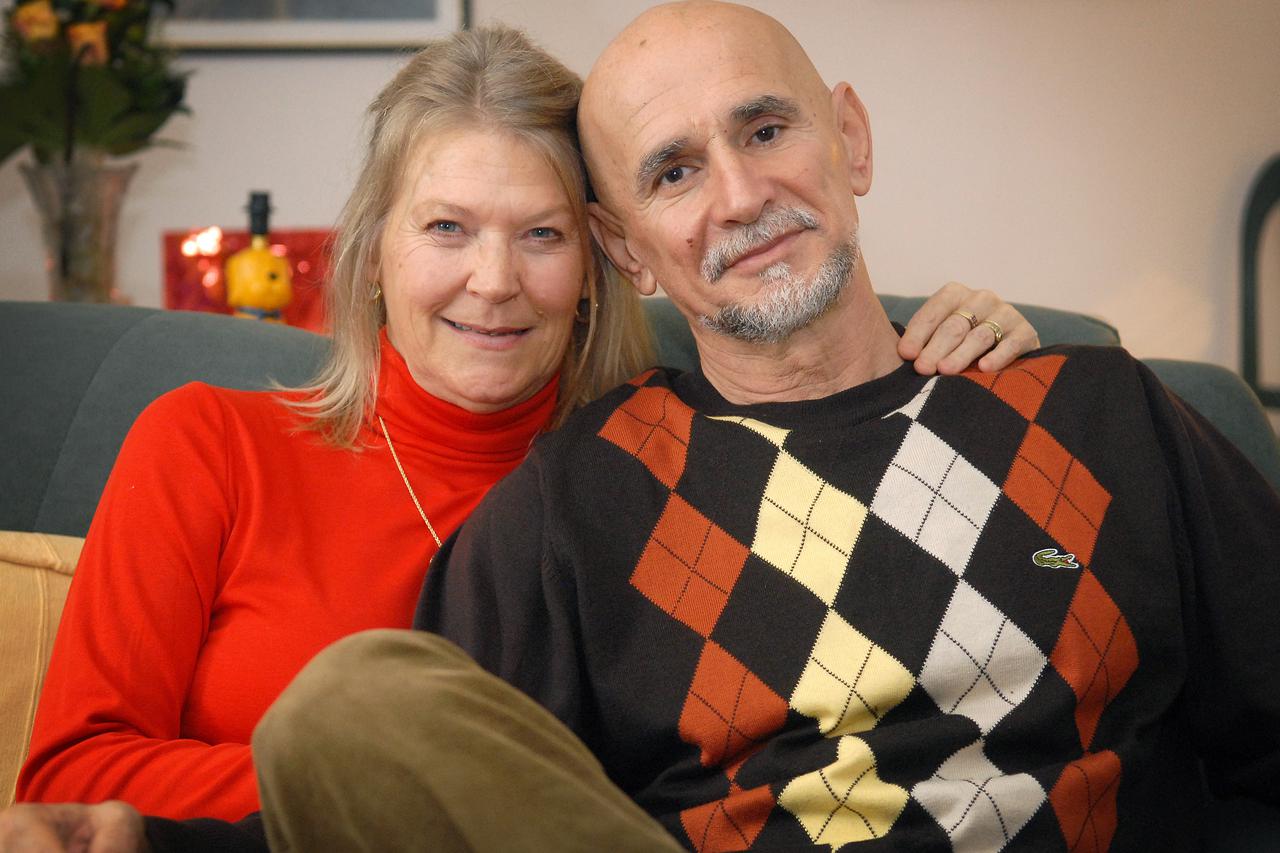 16.12.2008 Zadar - Zvonko Busic sa suprogom Julliene, nakon 32g proslavit ce prvi Bozic zajedno Photo: Dino Stanin/PIXSELL