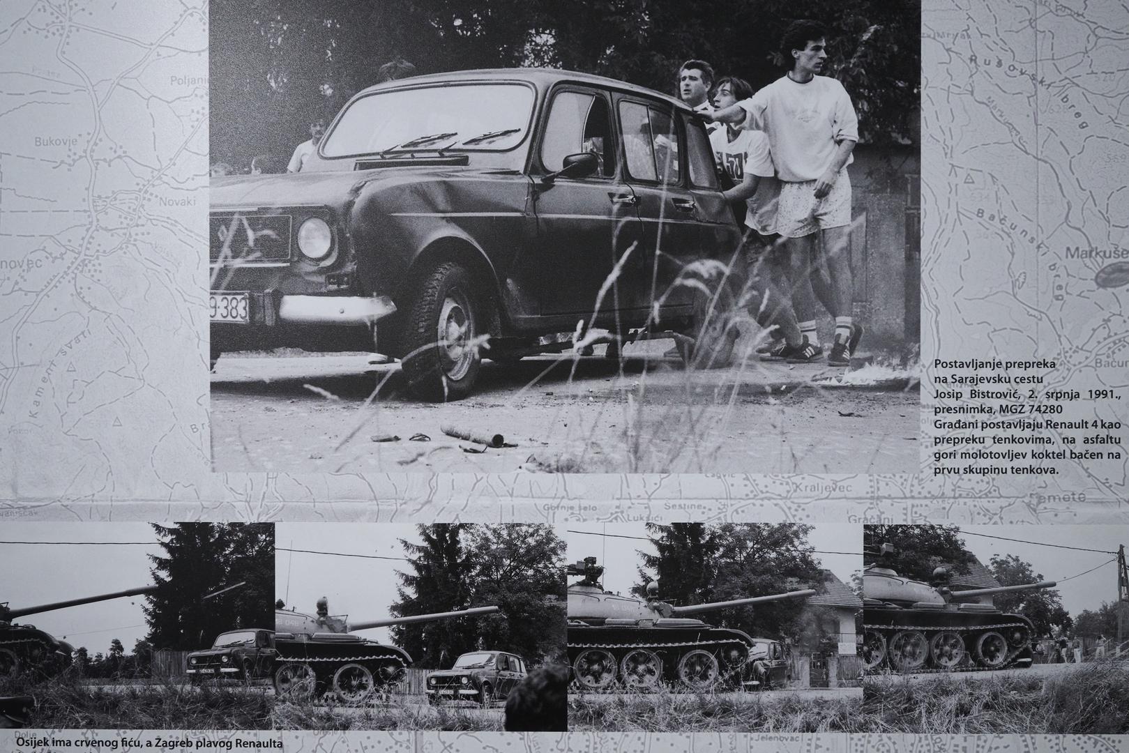 10.10.2022., Zagreb - U sklonistu najvece zagrbacke stambene grade - Mamutica otvorena je izlozba fotografija "Vojarna Marsal Tito, u Zagrebu 1991". Photo: Davor Puklavec/PIXSELL