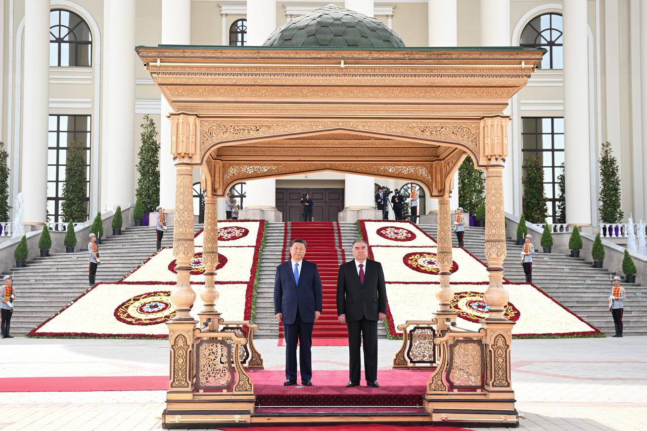 TAJIKISTAN-DUSHANBE-XI JINPING-RAHMON-TALKS
