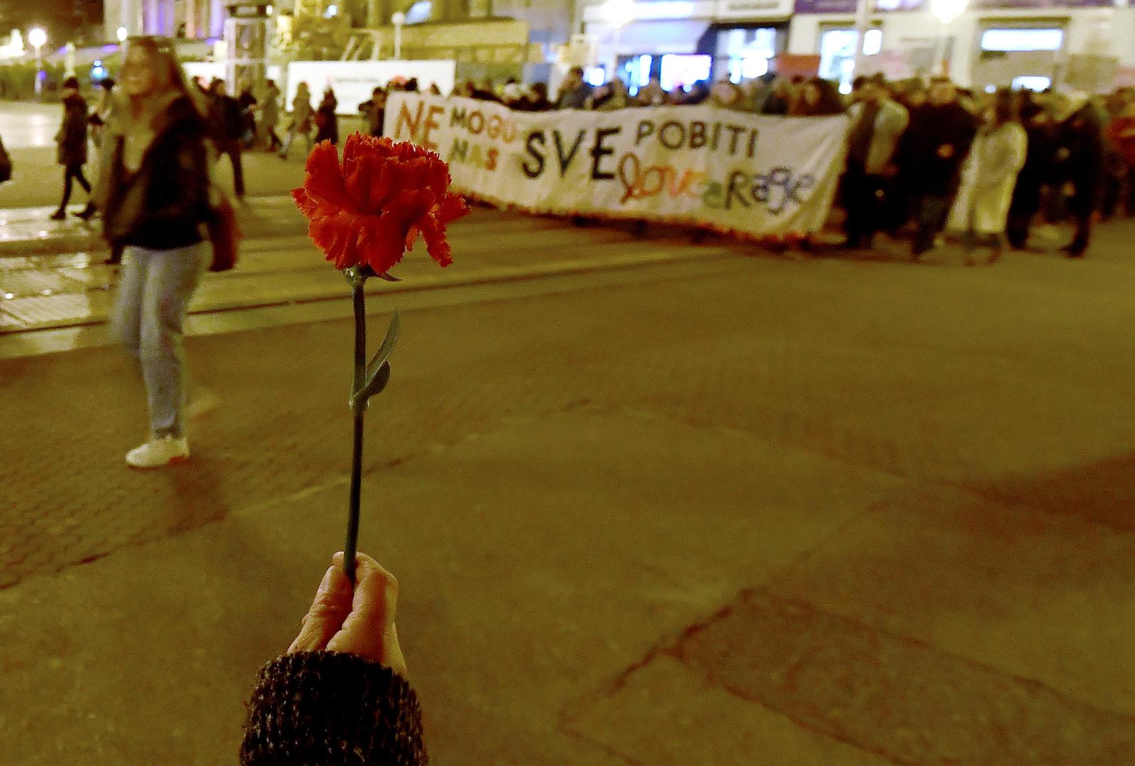 08.03.2022., Zagreb - Sestu godinu zaredom u Zagrebu se odrzava prosvjedni mars pod parolom "Danas mars, sutra strajk". Photo: Marko Lukunic/PIXSELL