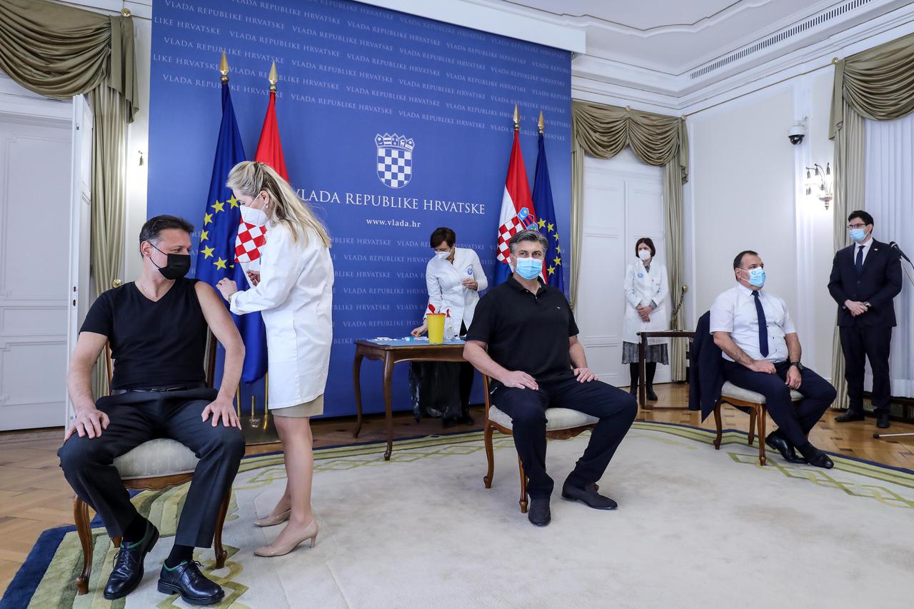 Zagreb: Plenković, Jandroković i Beroš cijepili se AstraZenecom