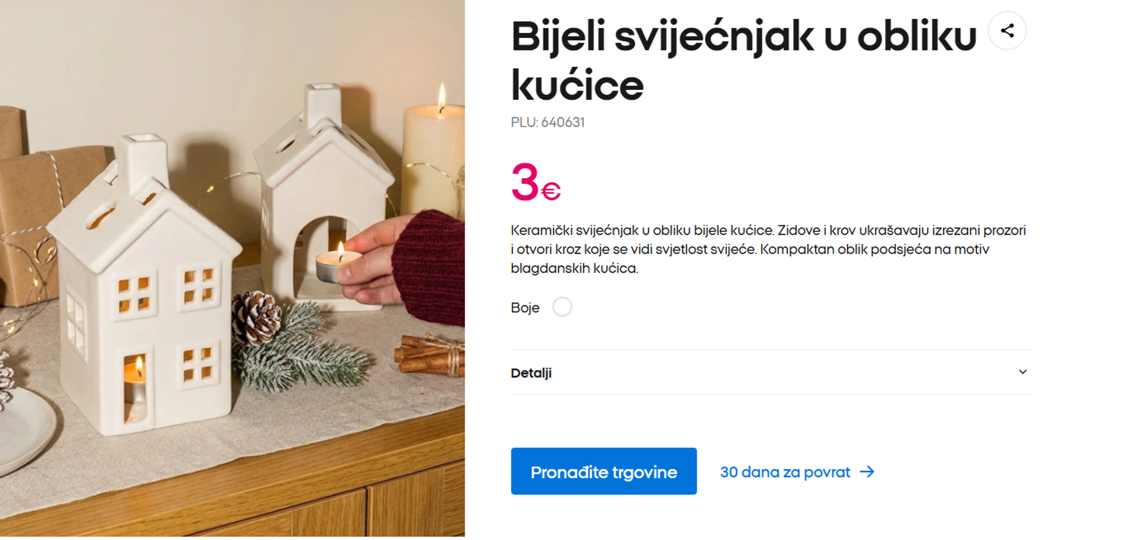 Konkretno, božićni asortiman već je osvanuo u Pepcu i Actionu, paralelno s dekoracijama za neke druge i datumski nešto bliže povode poput Noći vještica. S obzirom na situaciju na policama domaćih diskontnih dućana, popisali smo hitove iz aktualne ponude, kao i cijene. U nastavku pogledajte favorite iz Pepcove ponude.
