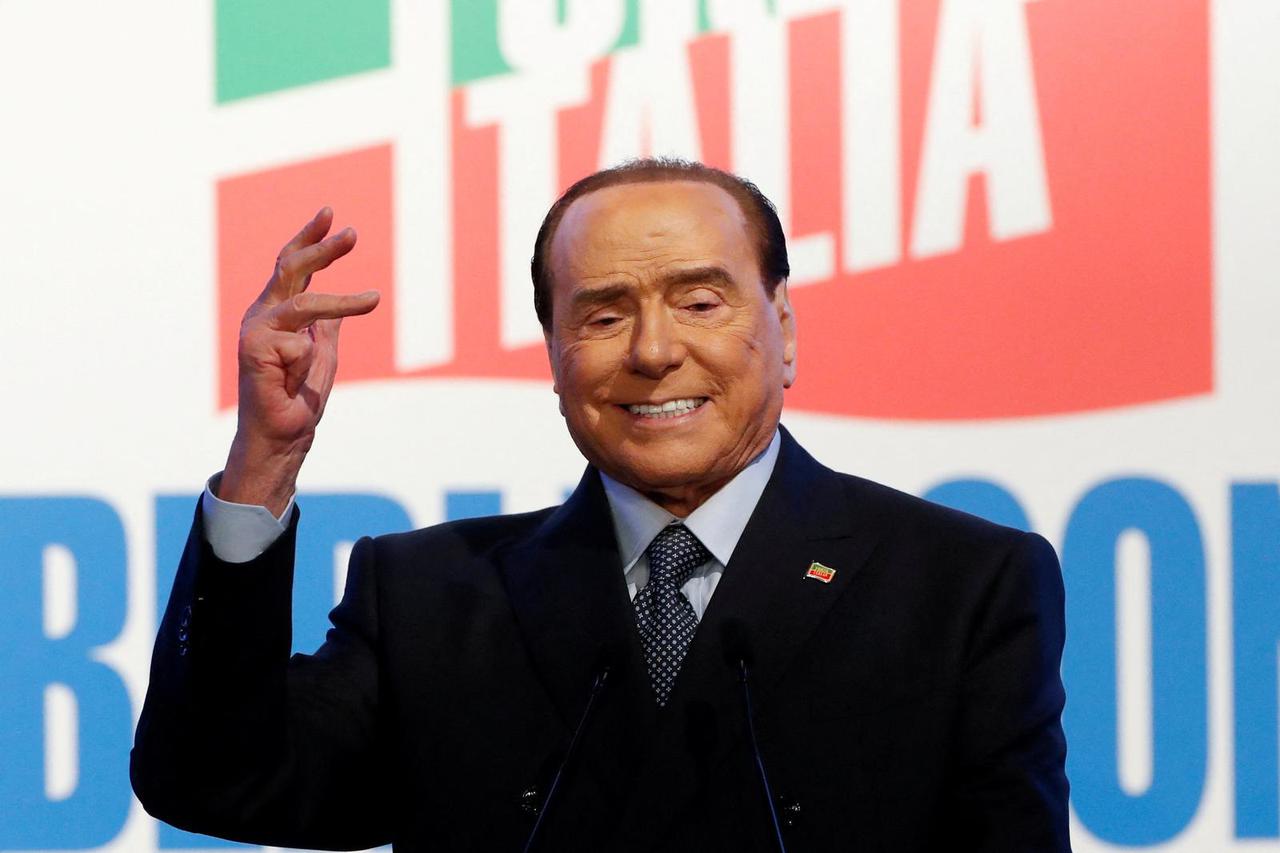 FILE PHOTO: Former Italian PM Berlusconi attends a rally in Rome