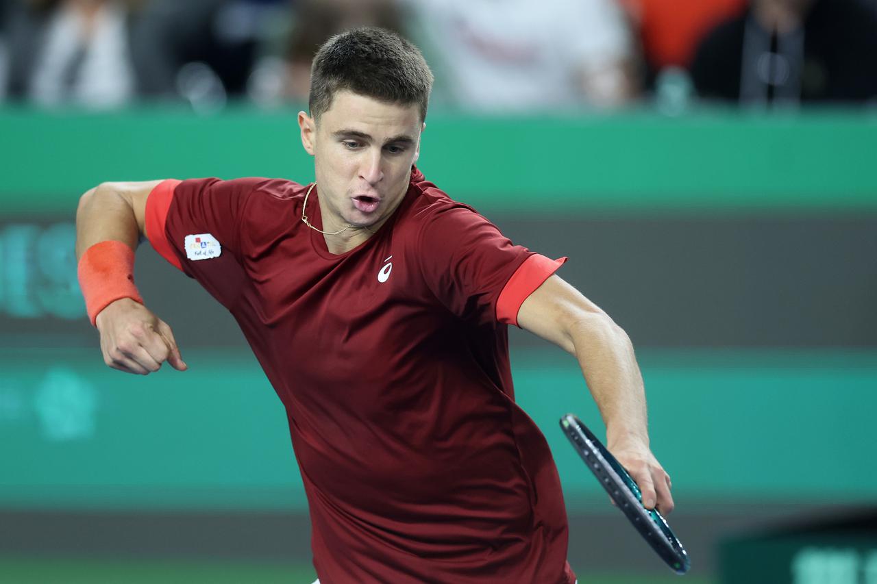Varaždin: Davis Cup, meč Duje Ajduković - Joris De Loore 