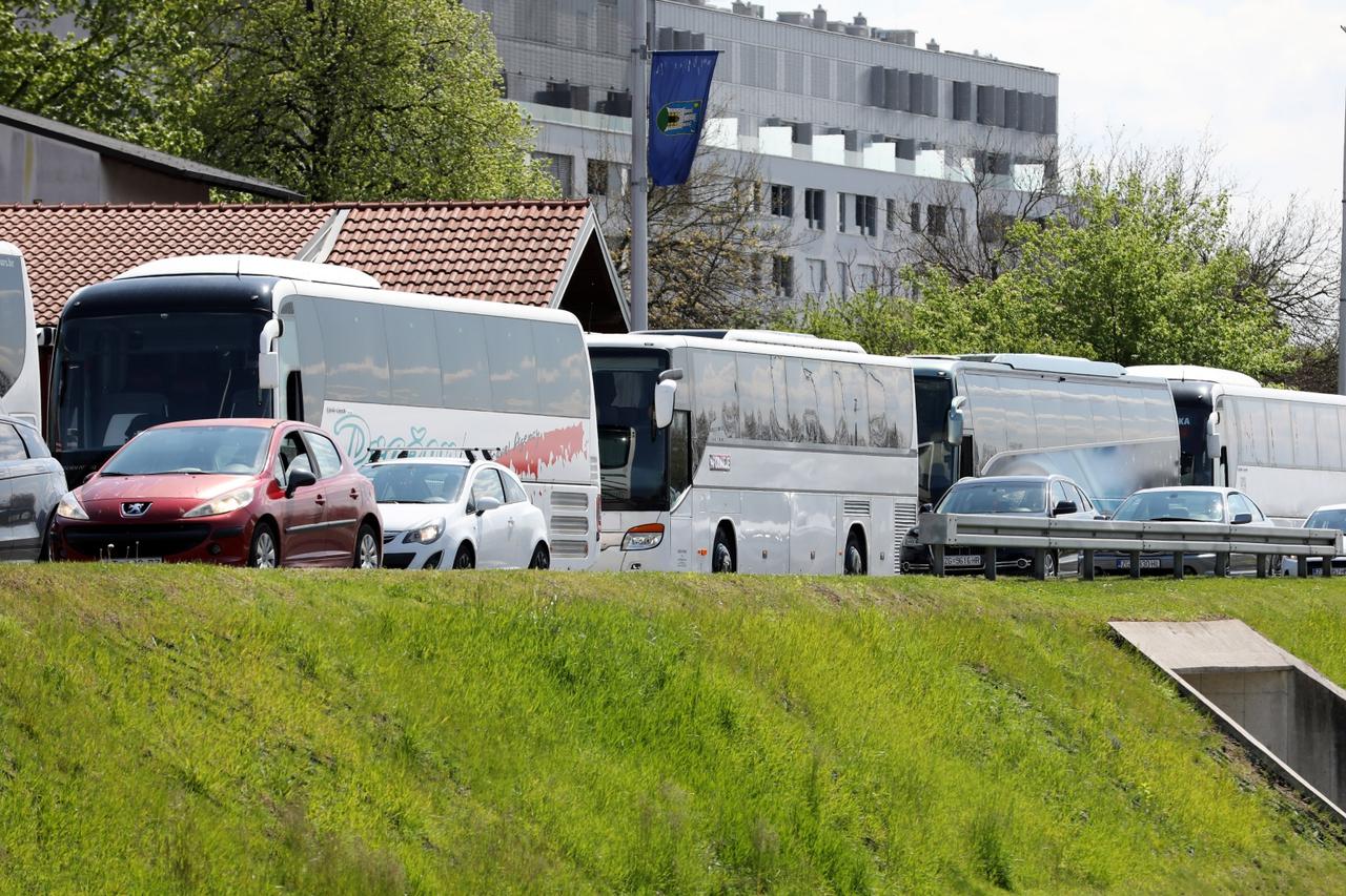 Prosvjed autoprijevoznika u Zagrebu