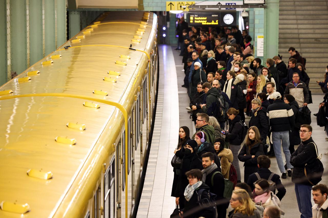 Protest by Germany's GDL train drivers union in Berlin