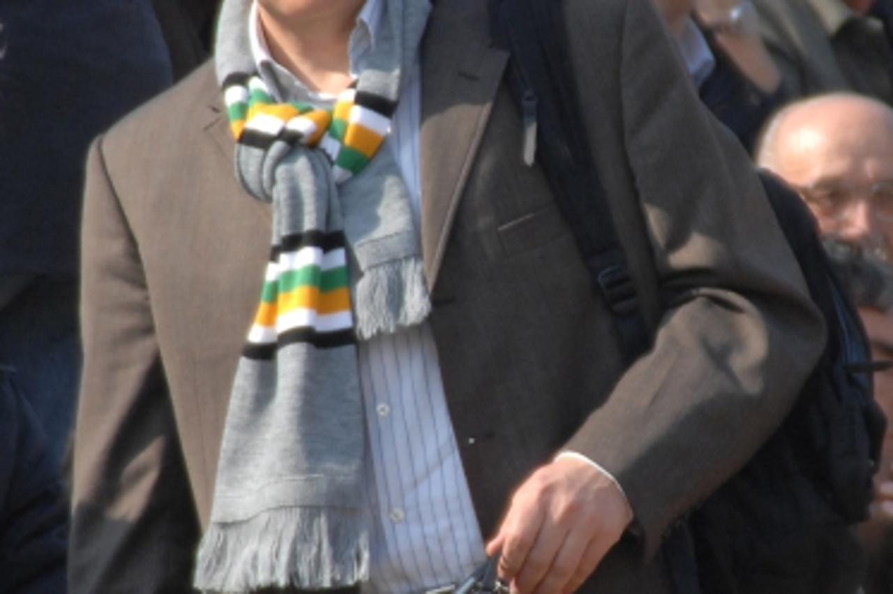 \'10.04.2010., Pula - Nogometna utakmica 24. kola T-Com 1. HNL izmedju Istre 1961. i Zadra. Ivan Herak, nekadasnji ministar turizma i velik navijac Istre, ne propusta utakmice.  Photo: Dusko Marusic/P