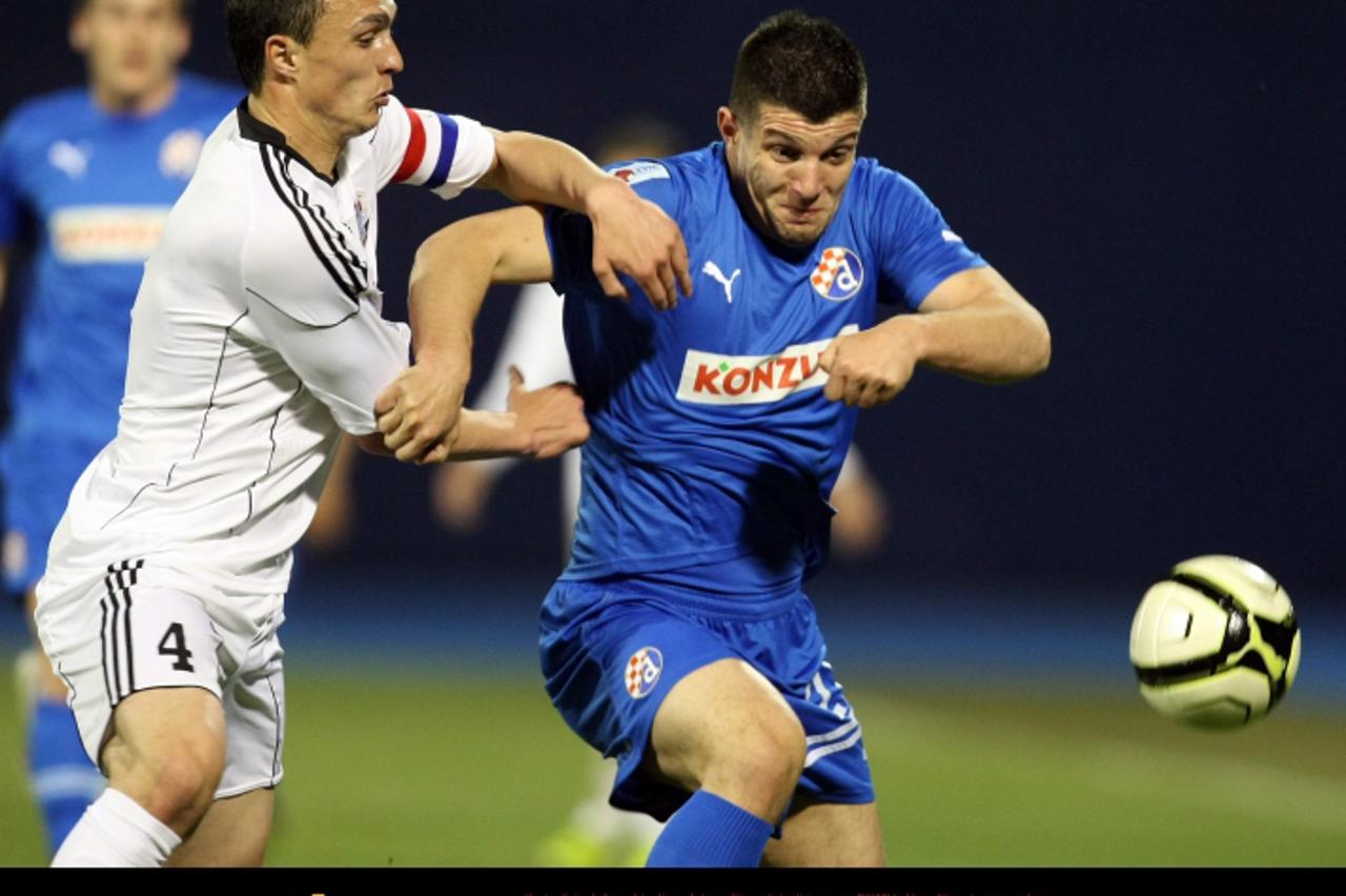 '21.03.2012., Zagreb - 18.kolo MAXtv Prve hrvatske nogometne lige. Utakmica izmedju GNK Dinamo i NK Slaven Belupo. Fatos Beqiraj sa loptom. Photo: Jurica Galoic/PIXSELL'