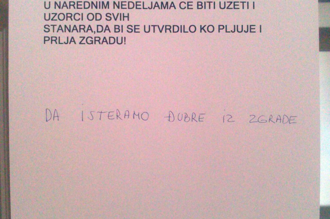 zgrada,pljuvanje,obavijest