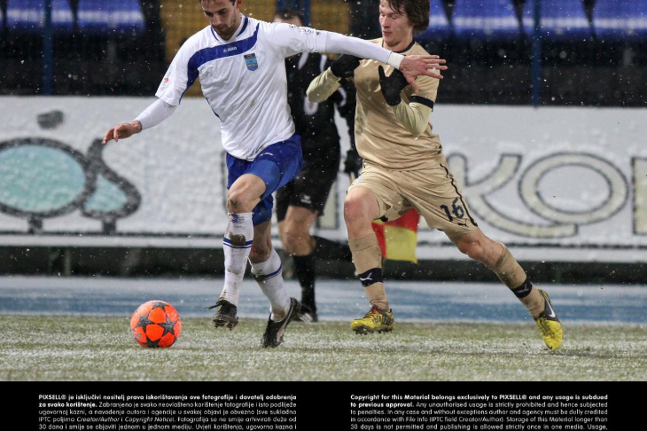 '10.02.2013., stadion Gradski vrt, Osijek - MAXtv Prva liga, 19. kolo, NK Osijek - GNK Dinamo. Branko Vrgoc i Tin Jedvaj.  Photo: Davor Javorovic/PIXSELL'