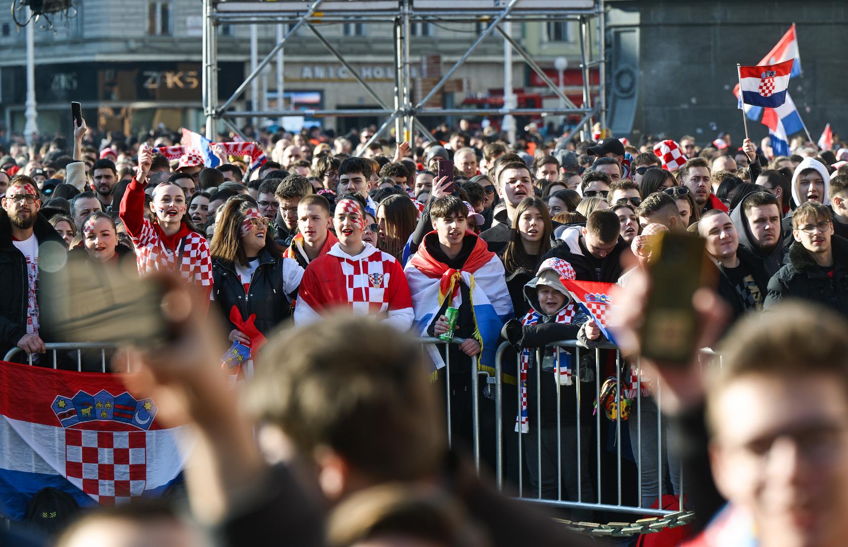 03.02.2025., Zagreb - Svecani docek hrvatske rukometne reprezentacije u Zagrebu nakon osvojenog drugog mjesta na Svjetkom prvenstvu. Photo: Neva Zganec/PIXSELL