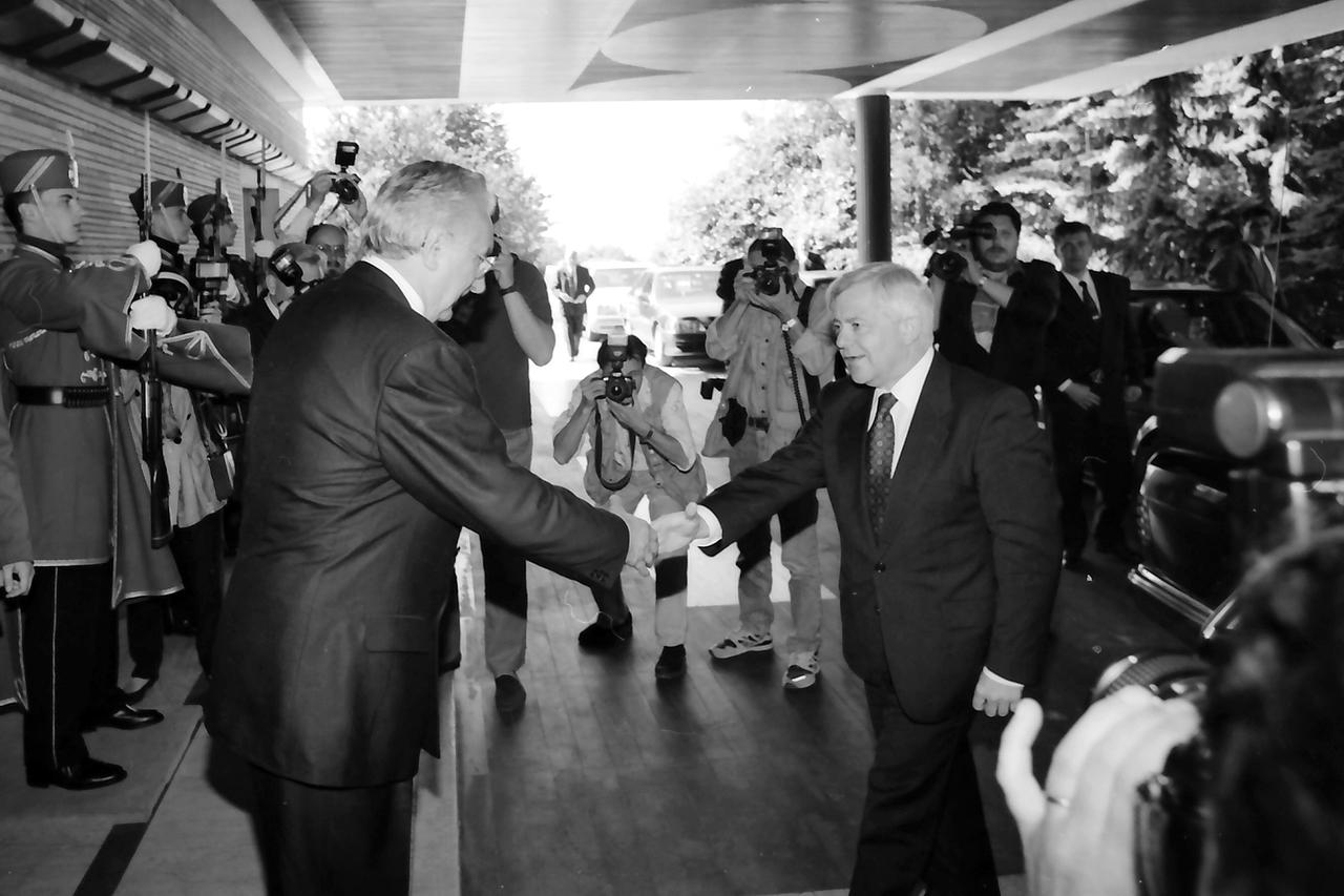 Franjo Tuđman i Milan Kučan