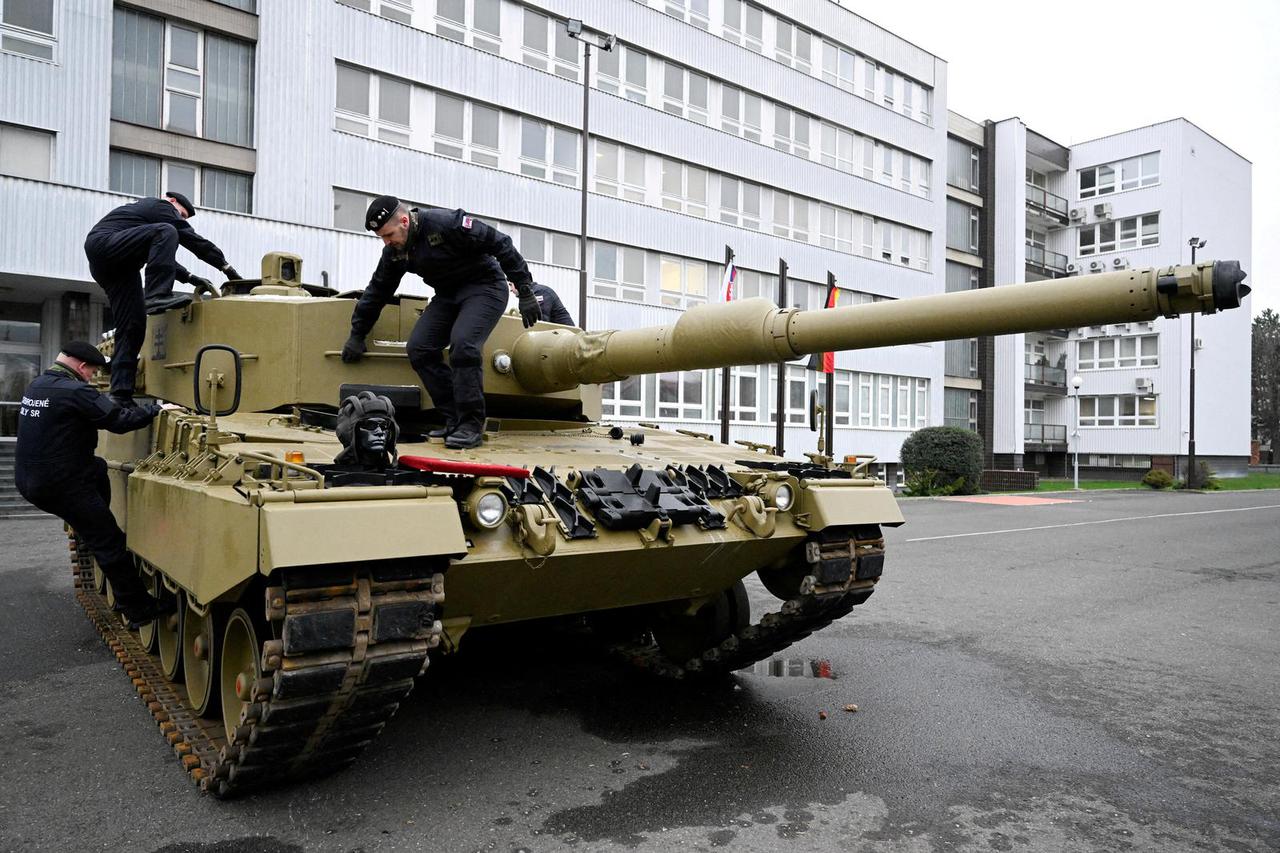 FILE PHOTO: Germany delivers its first Leopard tanks to Slovakia, in Bratislava