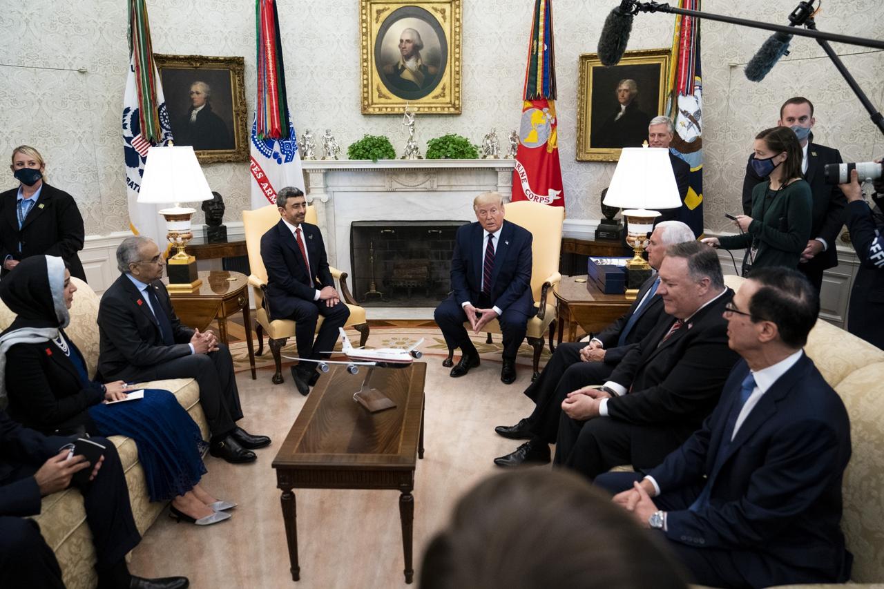Trump meets with  Abdullah bin Zayed bin Sultan Al Nahyan, Minister of Foreign Affairs and International Cooperation of the United Arab Emirates