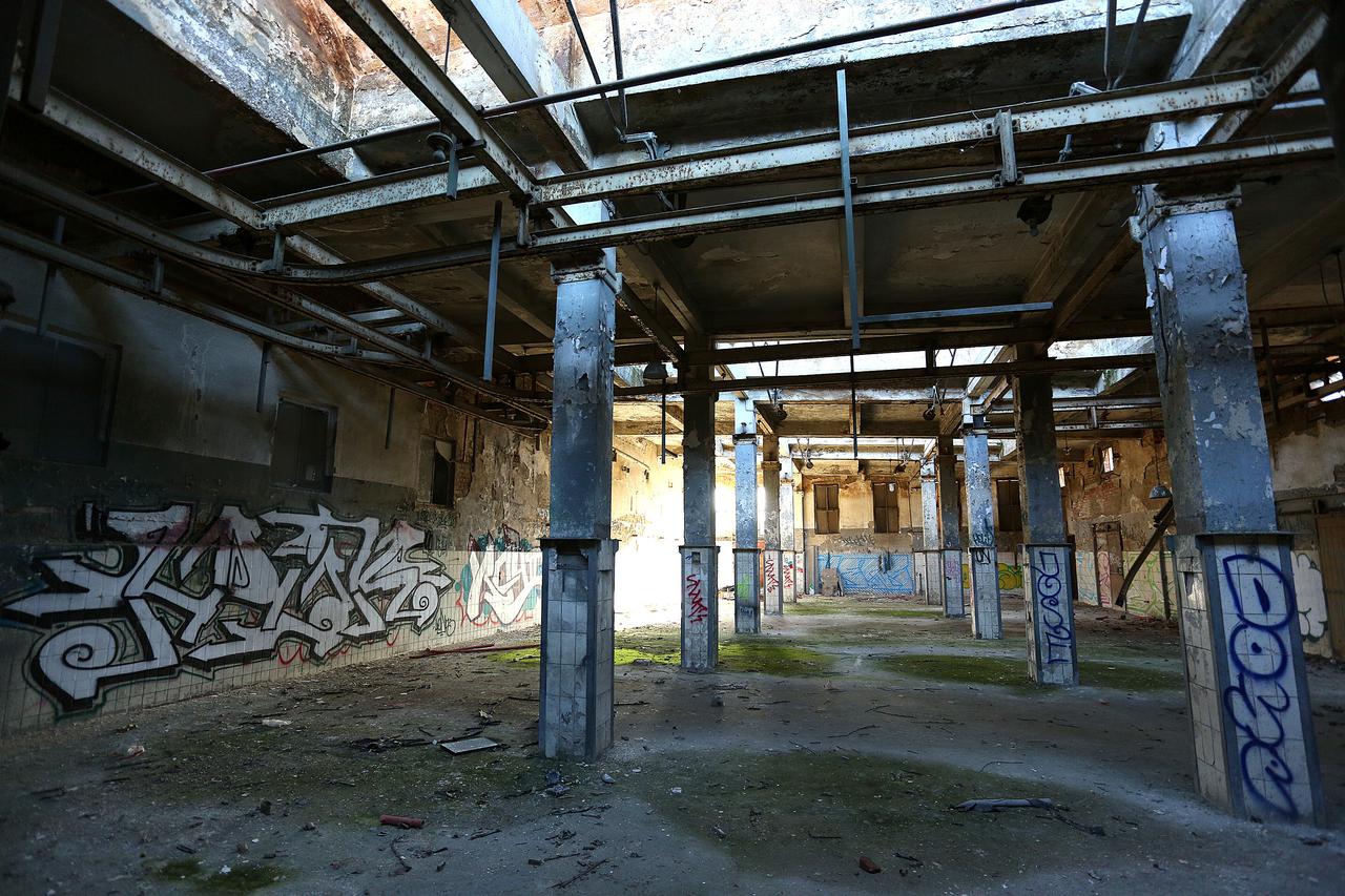 14.01.2015., Zagreb - Napustena tvornica za preradu mesa Zagrepcanka, poznatija kao stara zagrebacka klaonica. Photo: Anto Magzan/PIXSELL