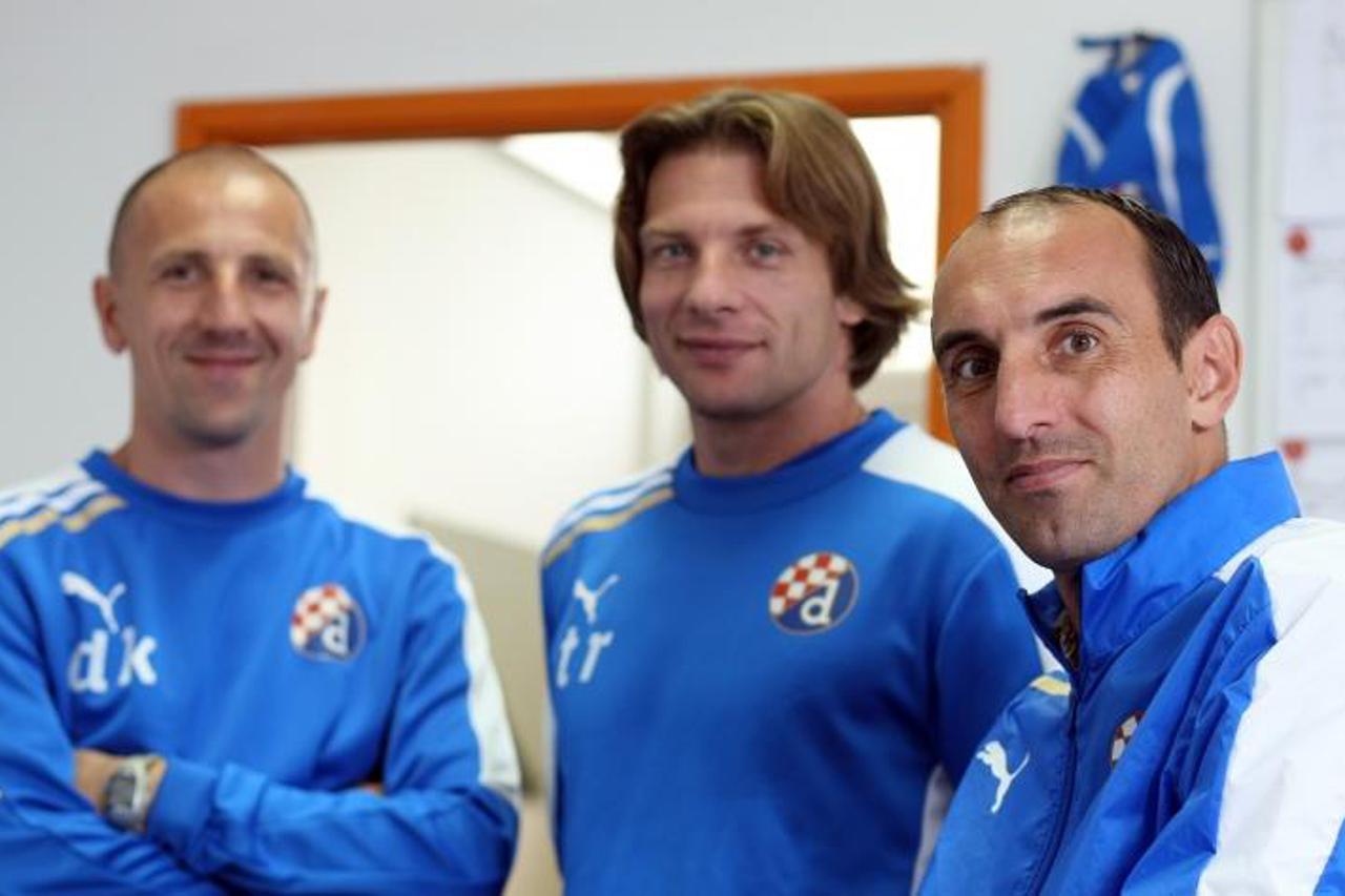 '21.09.2011., Maksimirska 128, Zagreb - Strucni stozer NK Dinamo, glavni trener Krunoslav Jurcic sa svojim pomocnicima: Damir Krznar, Tomislav Rukavina. Photo: Sanjin Strukic/PIXSELL'