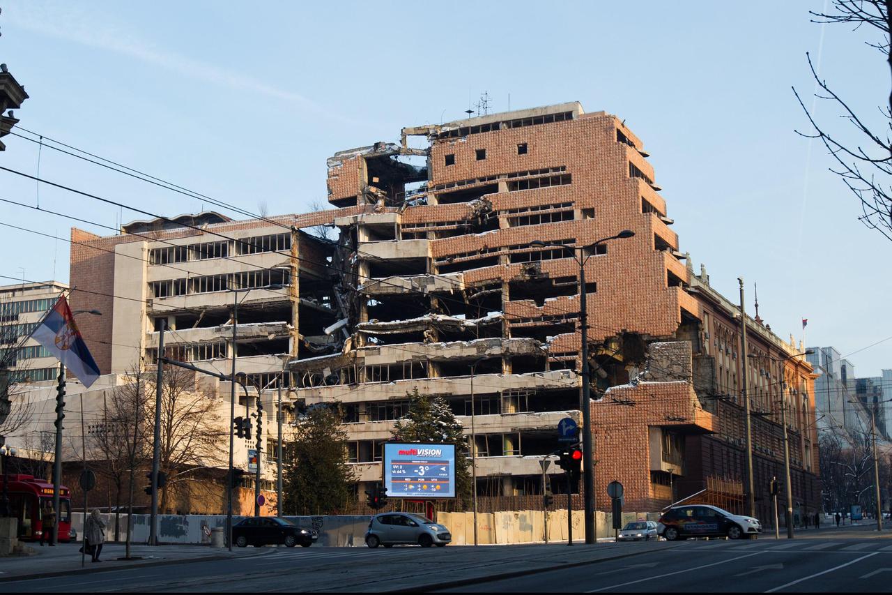 Zgrada uništena u NATO-vom bombardiranju Beograda