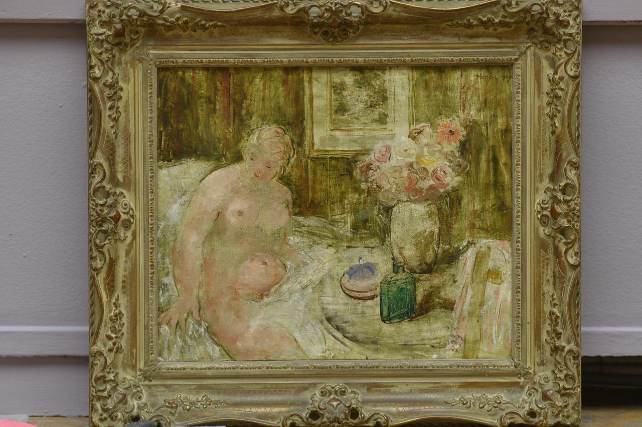 24.02.2015., Umjetnicki paviljon, Zagreb - Izlozba Kolekcija Vugrinec - remek-djela hrvatske moderne, nogometasa Davora Vugrinca.  Photo: Marko Lukunic/PIXSELL