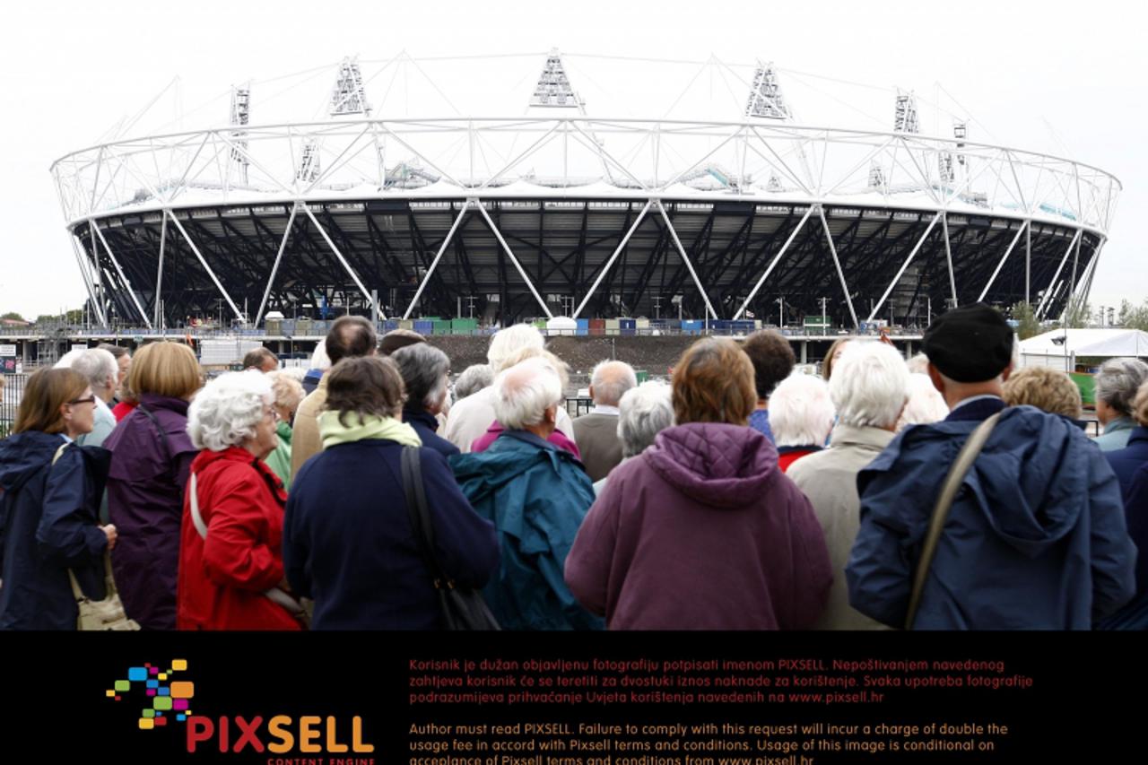 'The London Olympic Park under construction for the 2012 Olympic Games, in Stratford, London. Photo: Press Association/Pixsell'