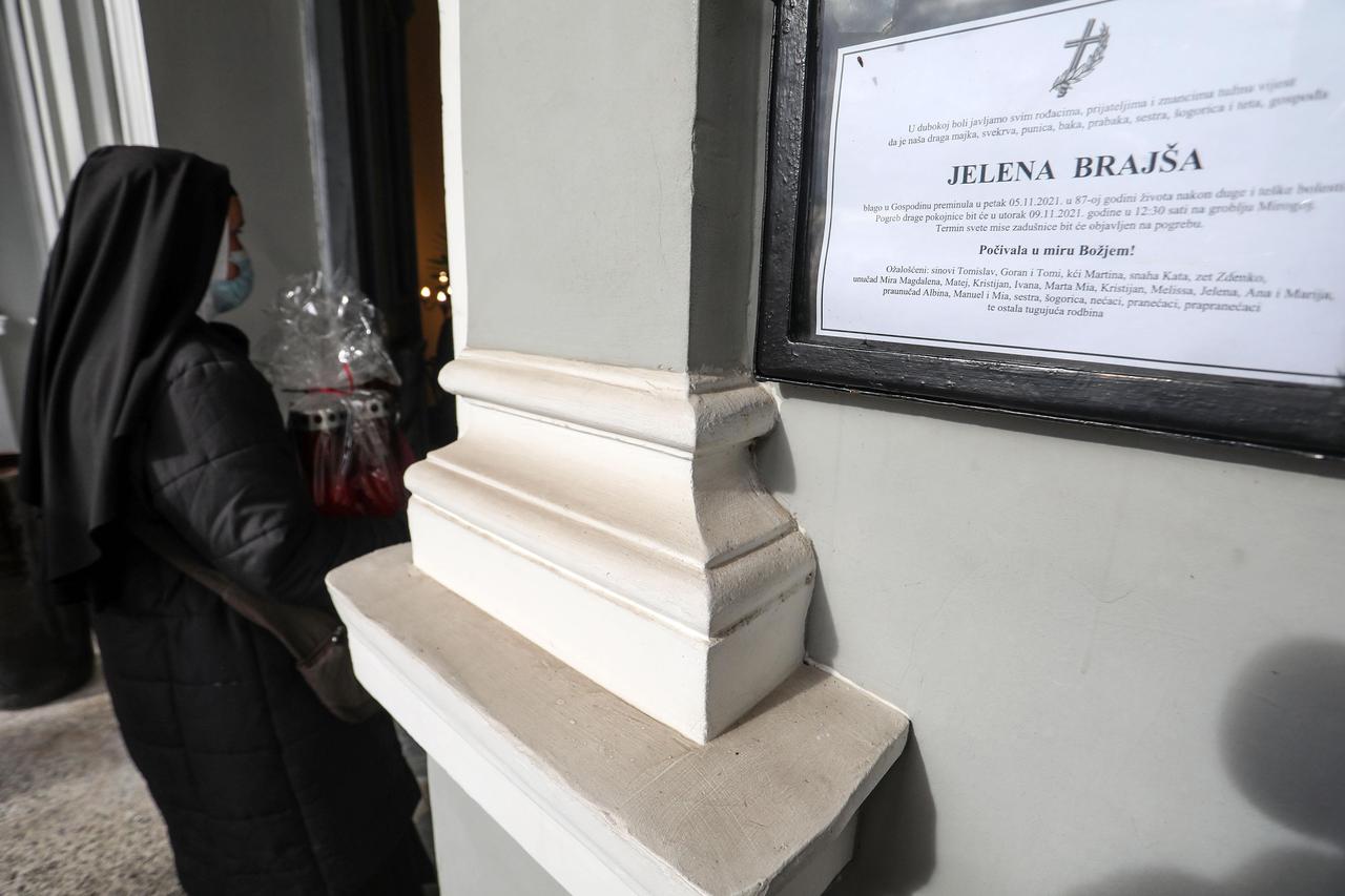 Zagreb: Sprovod dugogodišnje ravnateljice Caritasa Jelene Brajše