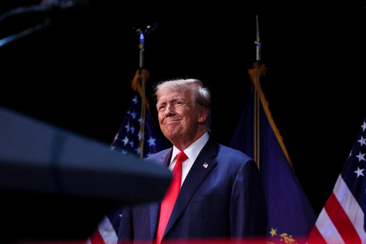 FILE PHOTO: Former U.S. President and Republican presidential candidate Trump holds a rally in Rochester