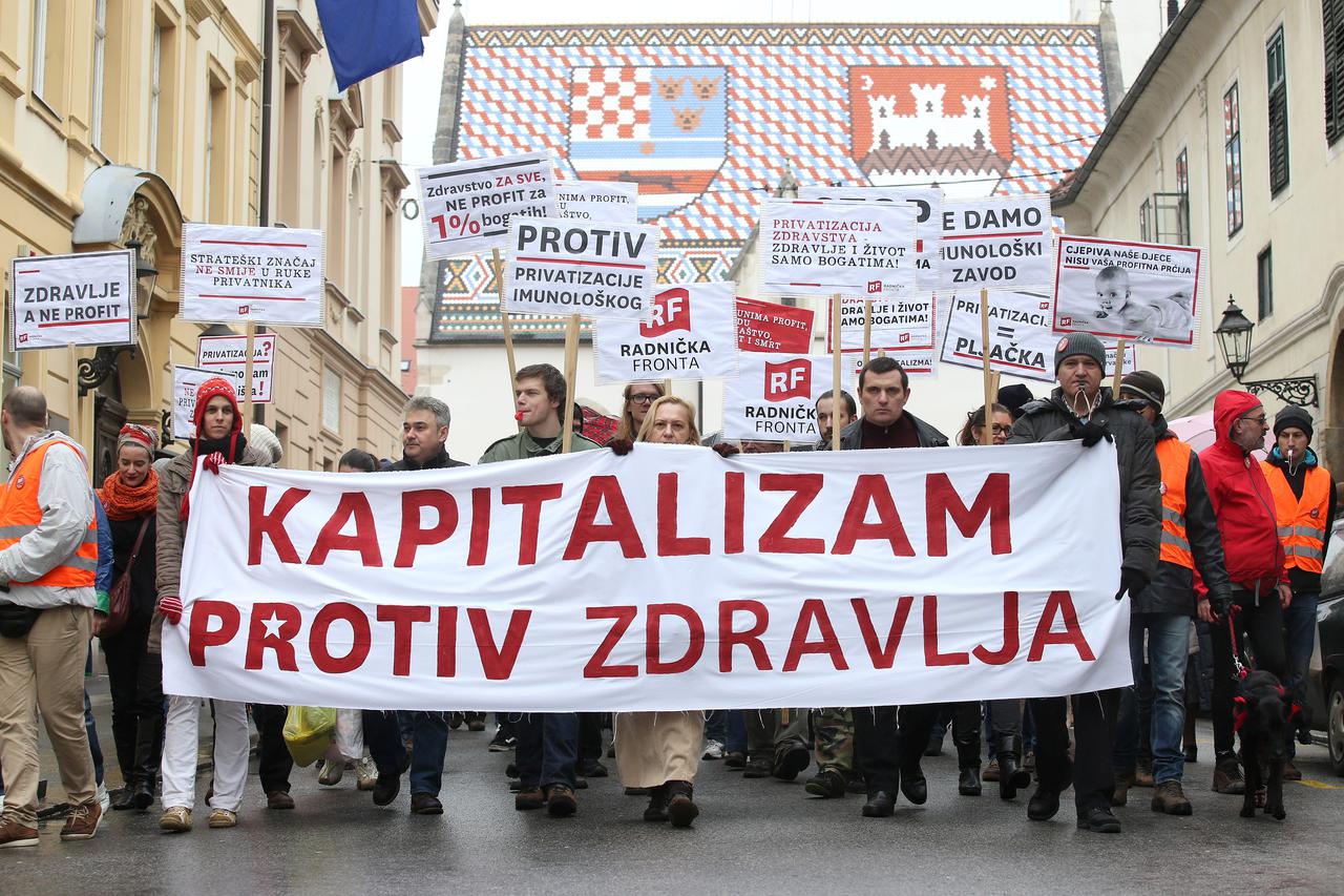 radnička fronta prosvjed imunološki zavod