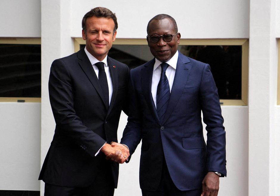 French President Emmanuel Macron visits Benin