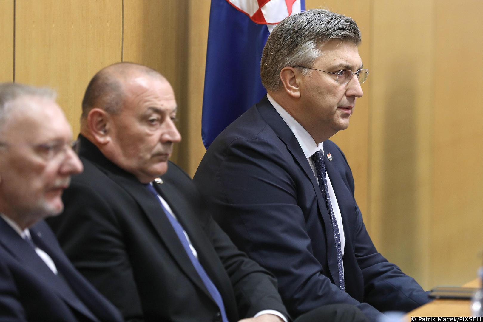 24.10.2023., Zagreb - Premijer Andrej Plenkovic dosao je u Sabor i u nastavku sjednice podnosi godisnje izvjesce Vlade Republike Hrvatske.   Photo: Patrik Macek/PIXSELL