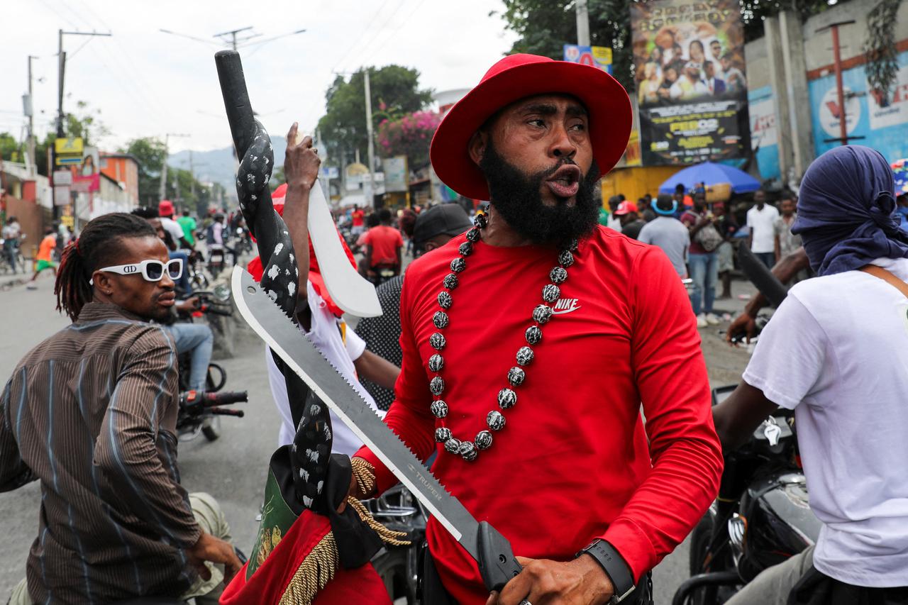 Haitians protest against Prime Minister Ariel Henry, in Port-au-Prince