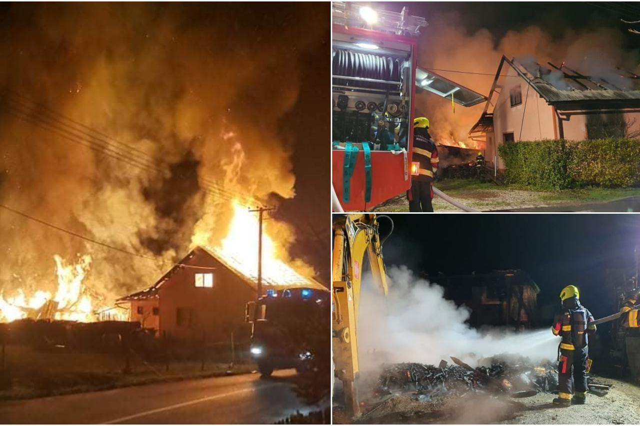 NOVSKA - Zbog kratkog spoja ne električnom kabelu izgorjela kuća i pomoćne zgrade