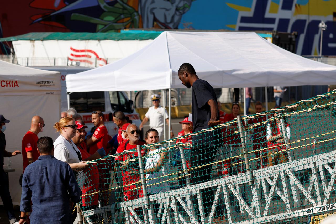 MSF rescue ship Geo Barents arrives in Civitavecchia with migrants on board