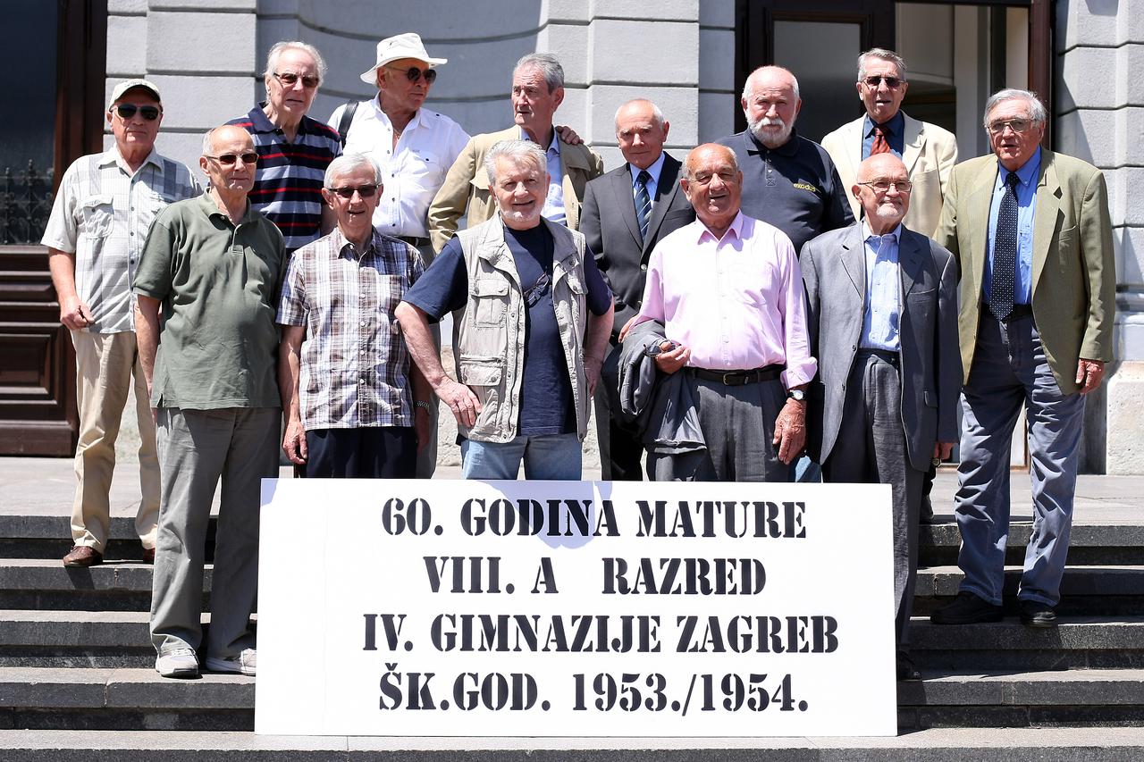 07.06.2014., Zagreb - 60. godina mature maturanata 4. gimnazije Zagreb.  Photo: Luka Stanzl/PIXSELL