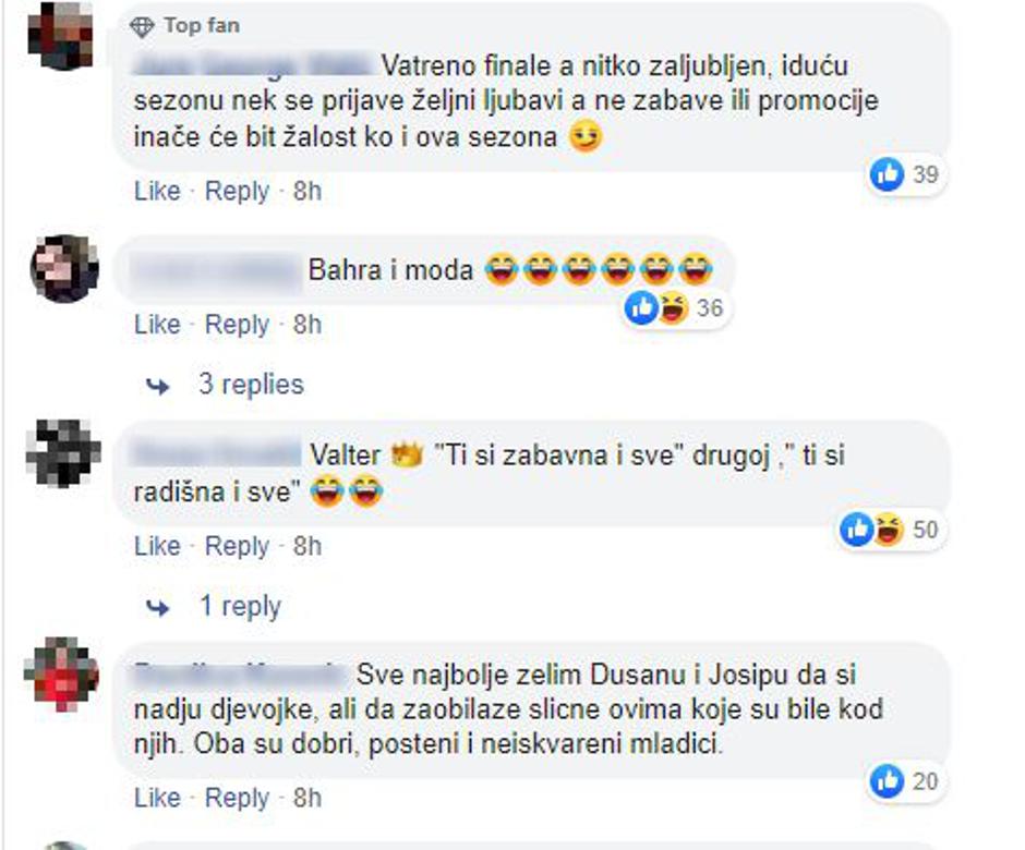 Ljubav je na selu reakcije
