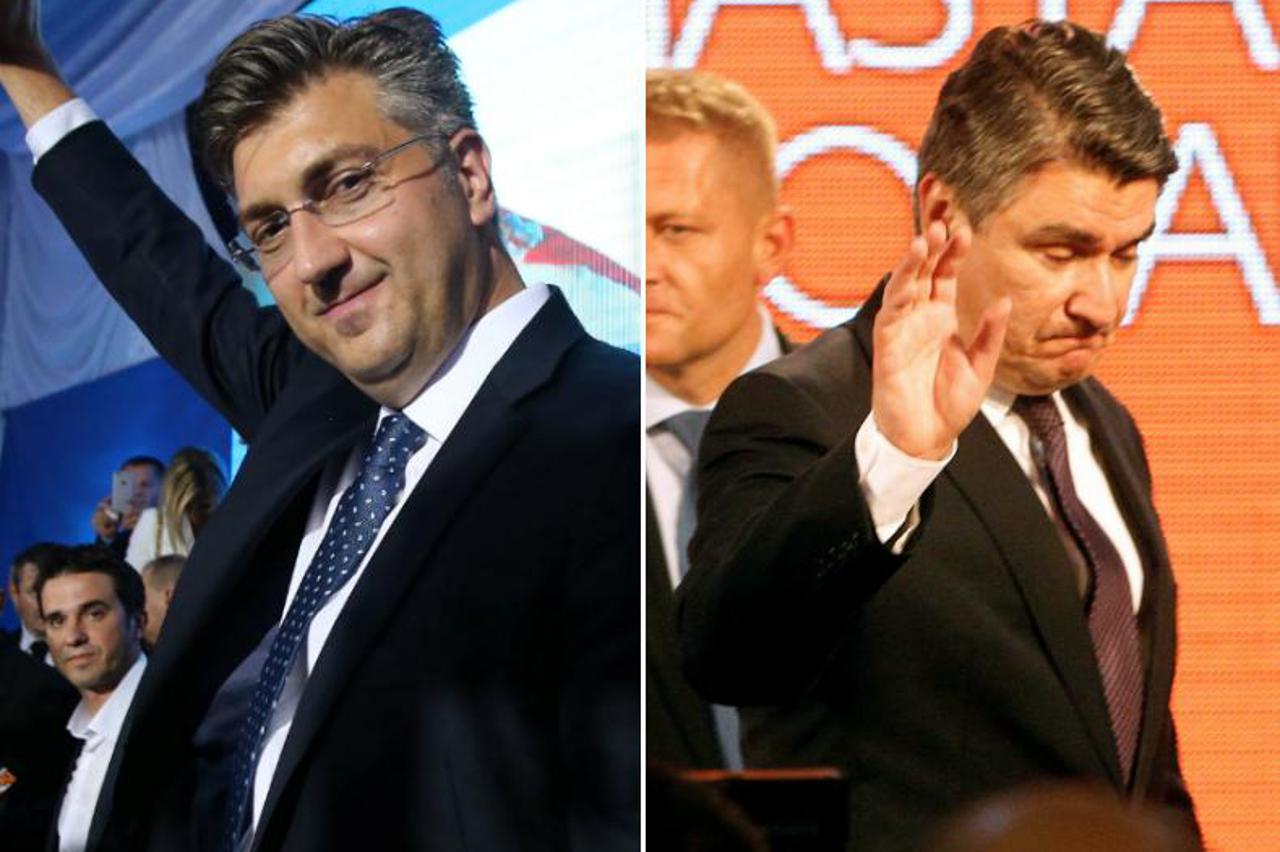 Andrej Plenković, Zoran Milanović i Božo Petrov