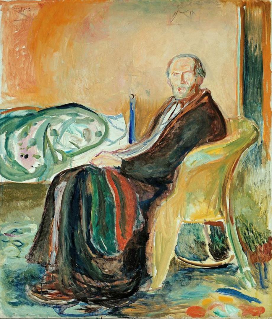 Edvard Munch je tijekom bolovanja od španjolske gripe naslikao mnoga svoja slavna djela kojima propituje smrt, a najpoznatiji je “Autoportret poslije španjolske gripe” iz 1919. 