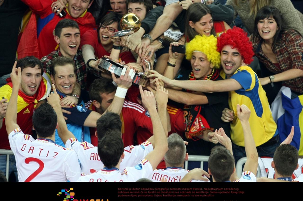 '11.02.2012., Arena Zagreb, Zagreb - UEFA futsal EURO 2012., finalna utakmica, Rusija - Spanjolska.  Photo: Sanjin Strukic/PIXSELL'