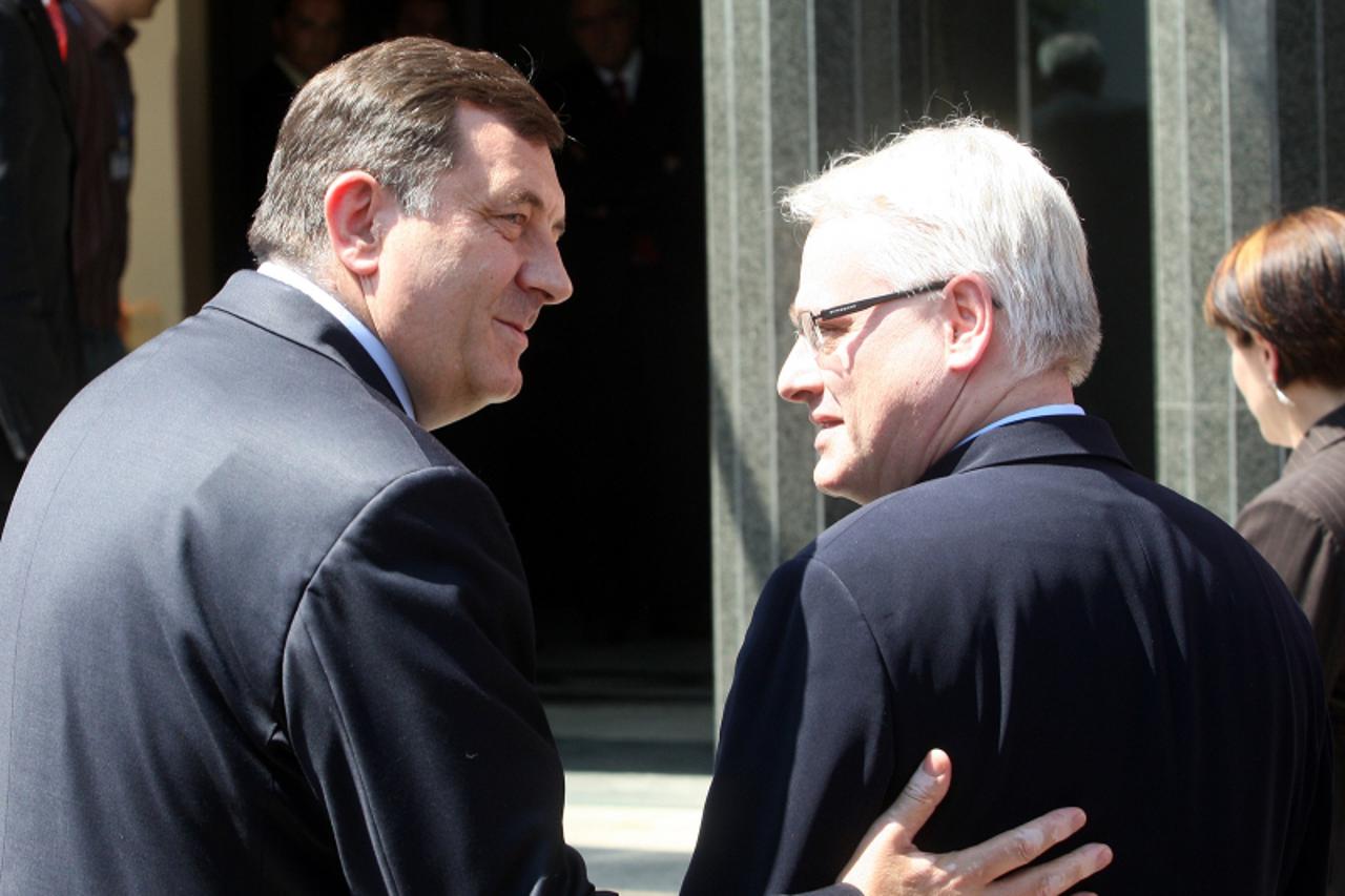 \'Derventa 30.05.2010 Premijer RS Milorad Dodik i predsjednik RH Ivo Josipovic. Snimio:Dejan Moconja/VLM\'