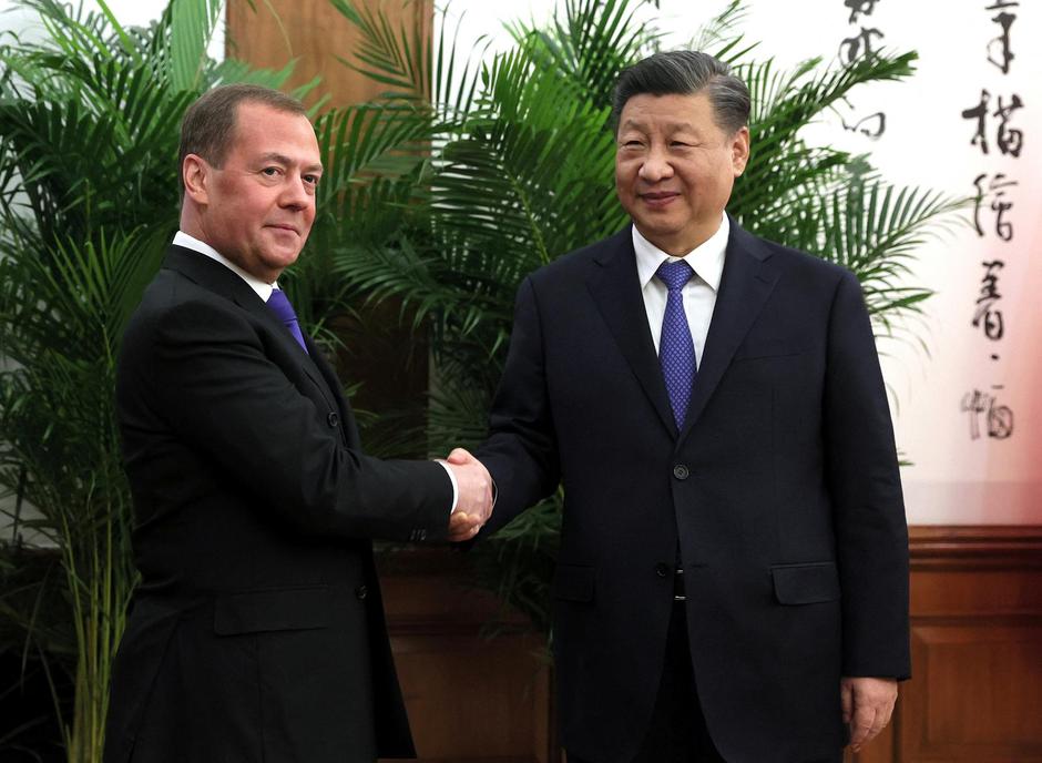 Deputy chairman of Russia's Security Council Medvedev visits China